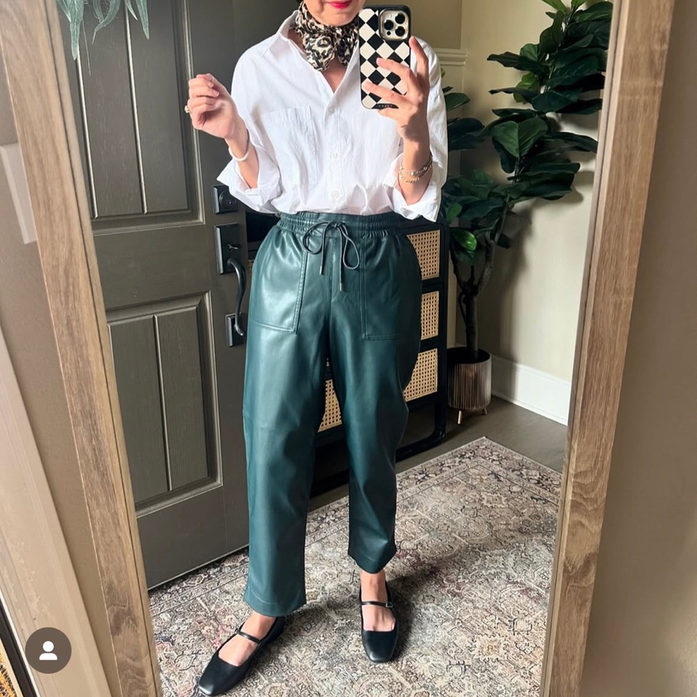 A new day faux Leather Pants emerald